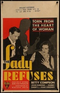 3p121 LADY REFUSES WC 1931 prostitute Betty Compson is hired by wealthy father to seduce his son!
