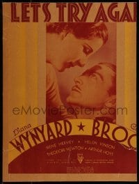 3p127 LET'S TRY AGAIN WC 1934 romantic close up of Clive Brook & pretty Diana Wynyard!