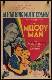 3p139 MELODY MAN WC 1930 Spicker art of Alice Day in love with jazz man William Collier Jr.!