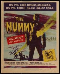 3p147 MUMMY WC 1959 Terence Fisher Hammer horror, Wiggins art of Christopher Lee as the monster!