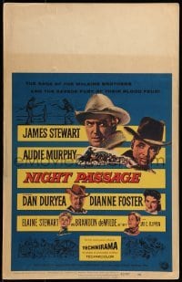3p151 NIGHT PASSAGE WC 1957 no one could stop the showdown between Jimmy Stewart & Audie Murphy!
