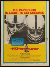 3p160 PAPER LION WC 1968 great close up of Alan Alda as football player George Plimpton!