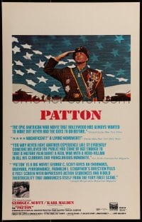 3p163 PATTON WC 1970 General George C. Scott saluting by flag, World War II classic!
