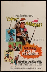 3p188 SON OF FLUBBER WC 1963 Walt Disney, art of absent-minded professor Fred MacMurray!