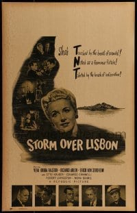 3p199 STORM OVER LISBON WC 1944 Vera Ralston, Erich von Stroheim & Richard Arlen, cool montage!
