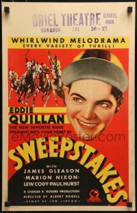 3p203 SWEEPSTAKES WC 1931 jockey Eddie Quillan, the new favorite who rides straight to your heart!