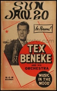 3p208 TEX BENEKE music concert WC 1940s in person performing with his orchestra, Music in the Mood!