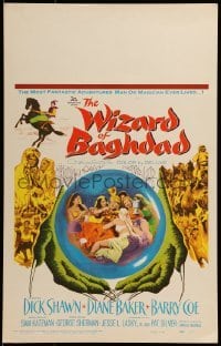 3p228 WIZARD OF BAGHDAD WC 1960 great image of Dick Shawn in sexy Arabian harem!