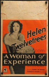 3p229 WOMAN OF EXPERIENCE WC 1931 Twelvetrees' lover commits suicide & she can be w/her true love!