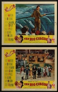 3r887 BIG CIRCUS 2 LCs 1959 Victor Mature, Red Buttons, Fleming, Vincent Price & Peter Lorre shown!