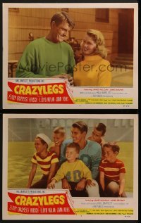 3r904 CRAZYLEGS 2 LCs 1953 great images of football player Elroy Hirsch, Joan Vohs!
