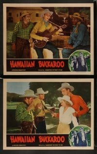 3r942 HAWAIIAN BUCKAROO 2 LCs R1940s great western images of cowboy Smith Ballew, Evelyn Knapp!