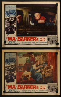 3r955 MA BARKER'S KILLER BROOD 2 LCs 1959 great border art of the no. 1 female gangster of all time!
