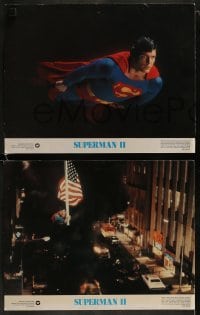3r760 SUPERMAN II 4 color 11x14 stills 1981 Christopher Reeve, Margot Kidder, Hackman & Beatty!