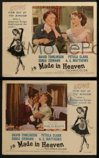 3r442 MADE IN HEAVEN 7 English LCs 1952 love flew out the window when a foreign maid entered the scene!