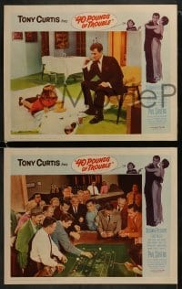 3r017 40 POUNDS OF TROUBLE 8 LCs 1963 Tony Curtis has women trouble, Suzanne Pleshette, gambling!