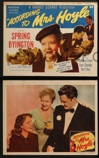 3r022 ACCORDING TO MRS HOYLE 8 LCs 1951 Spring Byington, Anthony Caruso, Tanis Chandler!