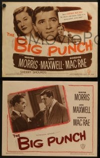 3r051 BIG PUNCH 8 LCs 1948 Gordon MacRae, Wayne Morris, Lois Maxwell, boxing!