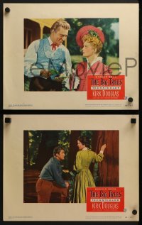 3r488 BIG TREES 6 LCs 1952 cool images of Kirk Douglas, Eve Miller, Roy Roberts!