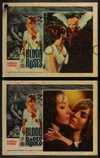 3r665 BLOOD & ROSES 4 LCs 1961 Et mourir de plaisir, Roger Vadim, sexiest vampire Annette Vadim!