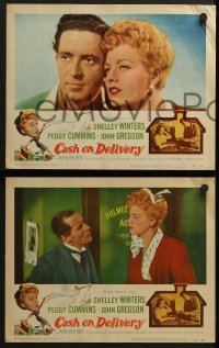 3r074 CASH ON DELIVERY 8 LCs 1956 Shelley Winters, Peggy Cummins, John Gregson, English!