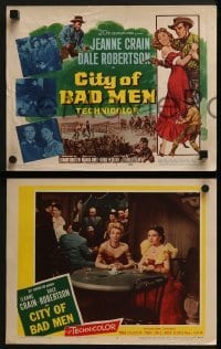 3r080 CITY OF BAD MEN 8 LCs 1953 Jeanne Crain, Dale Robertson, Richard Boone, cowboys!