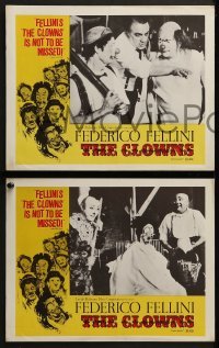 3r674 CLOWNS 4 LCs 1971 Federico Fellini's I Clowns, cool circus images!