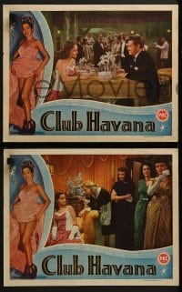 3r583 CLUB HAVANA 5 LCs 1945 directed by Edgar Ulmer, Tom Neal, sexy senorita, cast & musicians!