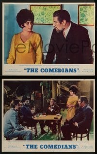 3r675 COMEDIANS 4 LCs 1967 Richard Burton, Elizabeth Taylor, Alec Guinness & Peter Ustinov!