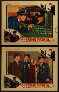 3r678 CRIME PATROL 4 LCs 1936 Ray Walker, Geneva Mitchell, Herbert Corthell, police!