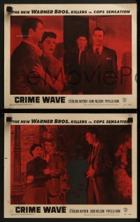 3r801 CRIME WAVE 3 LCs 1953 Sterling Hayden, Gene Nelson, and gorgeous Phyllis Kirk!