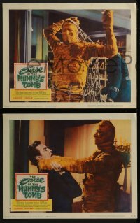 3r585 CURSE OF THE MUMMY'S TOMB 5 LCs 1964 half-bone, half-bandage, all horror, cool monster images!