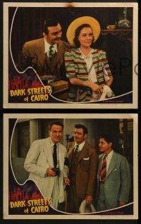 3r413 DARK STREETS OF CAIRO 7 LCs 1940 Sigrid Gurie, Byrd, terror in the shadow of the Sphinx!