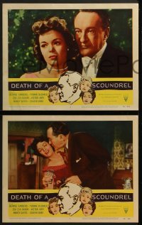 3r090 DEATH OF A SCOUNDREL 8 LCs 1956 George Sanders, Nancy Gates, Victor Jory