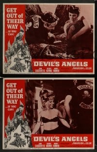 3r099 DEVIL'S ANGELS 8 LCs 1967 AIP, Roger Corman, their god is violence, lust the law they live by