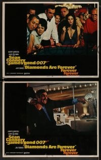 3r503 DIAMONDS ARE FOREVER 6 LCs 1971 Sean Connery as James Bond 007, gambling, Jill St. John, more!