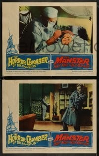3r421 EYES WITHOUT A FACE/MANSTER 7 LCs 1962 horror double-bill, the master suspense thrill show!