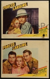 3r122 FORCED LANDING 8 LCs 1941 great images of Richard Arlen, Eva Gabor, J. Carrol Naish!