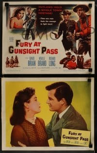 3r131 FURY AT GUNSIGHT PASS 8 LCs 1956 outlaws hold a whole town hostage but David Brian fights back