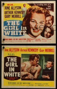 3r137 GIRL IN WHITE 8 LCs 1952 pretty female doctor June Allyson, directed by John Sturges!
