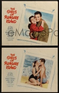 3r140 GIRLS OF PLEASURE ISLAND 8 LCs 1953 Leo Genn, Don Taylor, images of soldiers & sexy girls!