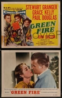 3r151 GREEN FIRE 8 LCs 1954 beautiful Grace Kelly, Stewart Granger, Paul Douglas!