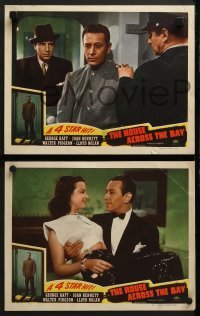 3r815 HOUSE ACROSS THE BAY 3 LCs R1948 great images of George Raft, Joan Bennett, Lloyd Nolan!