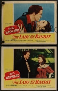 3r183 LADY & THE BANDIT 8 LCs 1951 great images of Louis Hayward & Patricia Medina!