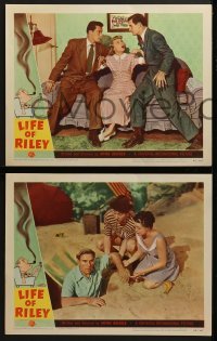 3r439 LIFE OF RILEY 7 LCs 1949 William Bendix, you haven't laughed until you've lived it!
