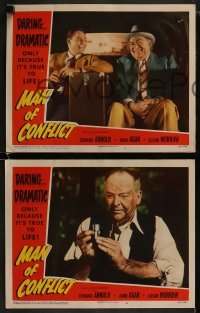 3r202 MAN OF CONFLICT 8 LCs 1953 Edward Arnold, John Agar, Susan Morrow