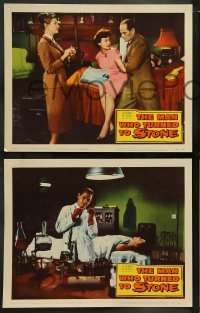 3r533 MAN WHO TURNED TO STONE 6 LCs 1957 Victor Jory practices unholy medicine, cool horror images!