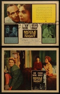 3r210 MIDDLE OF THE NIGHT 8 LCs 1959 sexy young Kim Novak is involved with much older Fredric March!
