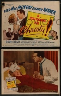 3r212 MILLIONAIRE FOR CHRISTY 8 LCs 1951 Fred MacMurray, pretty Eleanor Parker, Richard Carlson!