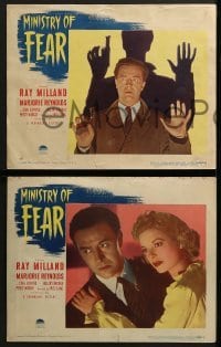3r213 MINISTRY OF FEAR 8 LCs 1944 Fritz Lang film noir starring Ray Milland & Marjorie Reynolds!